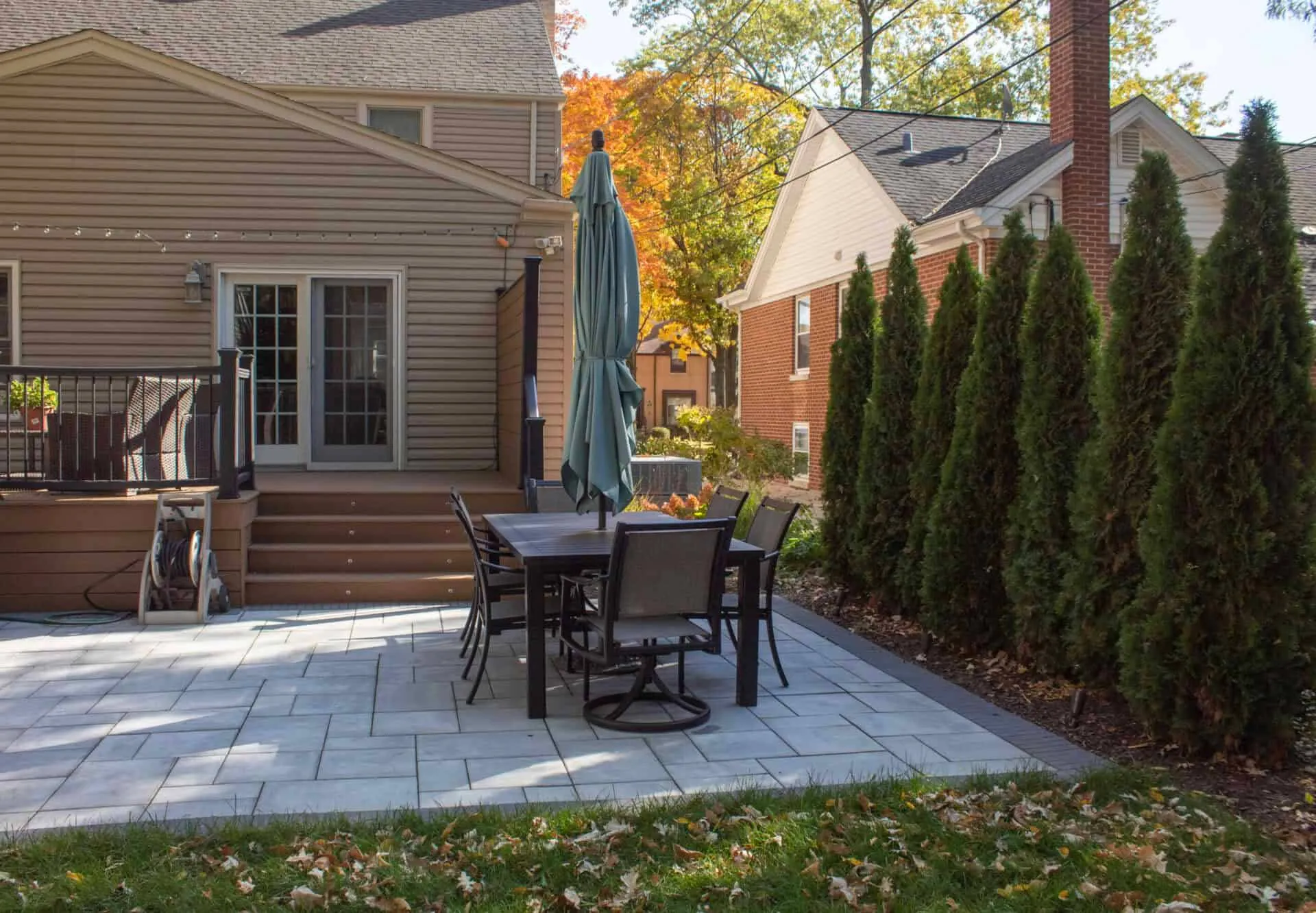 deck with lighted steps and patio scaled