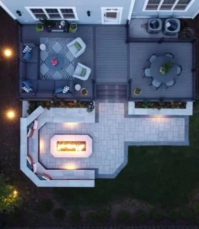 landscape lighting installation