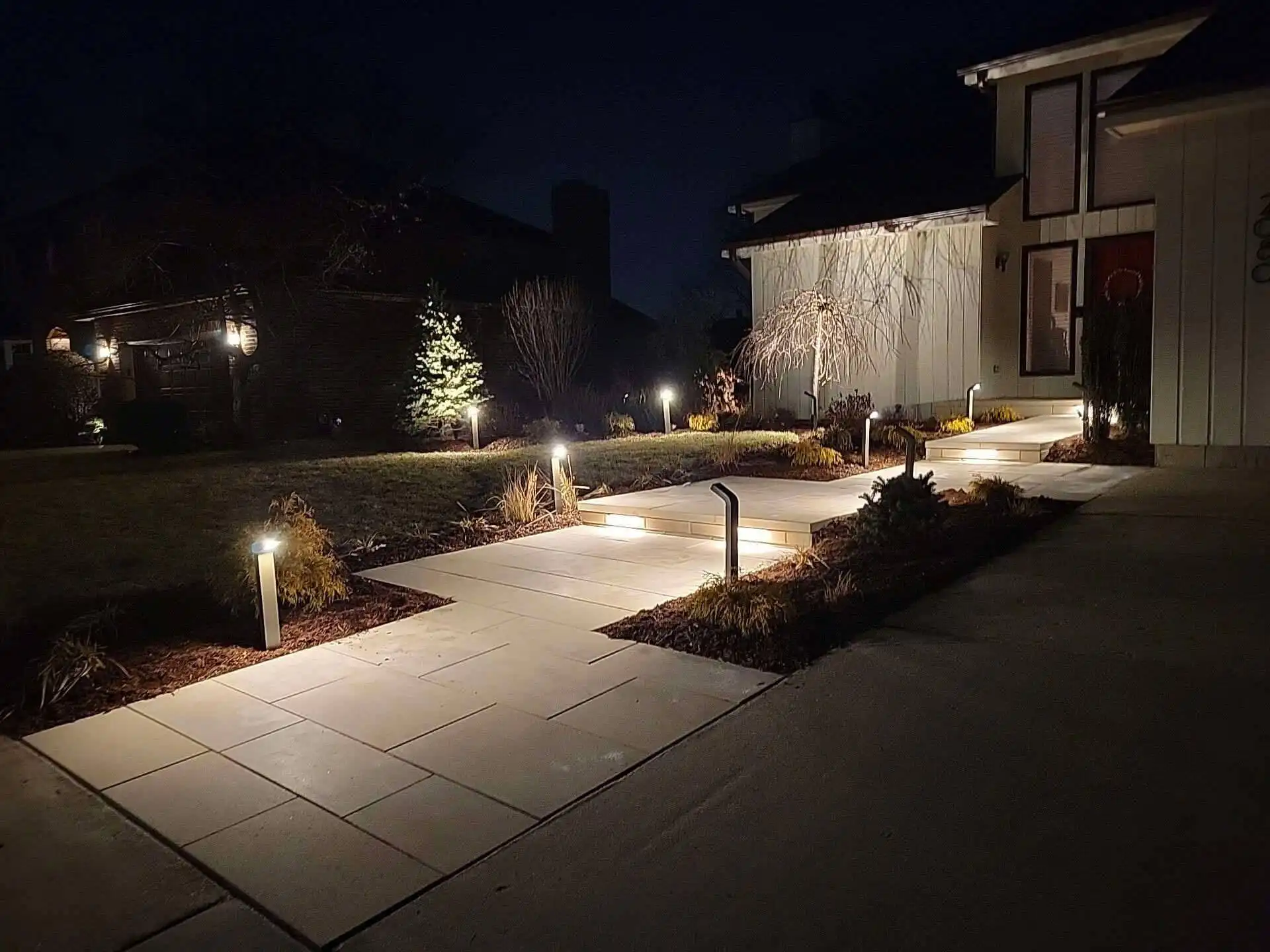lighted walkway