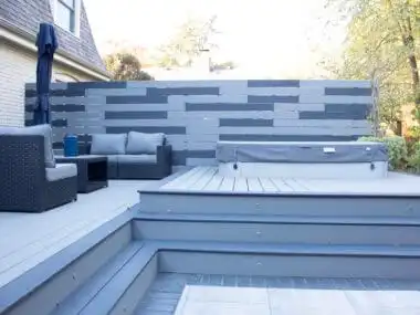 deck with hot tub deck with hot tub